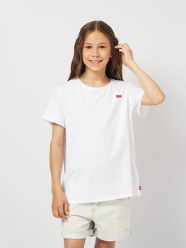 Дитяча футболка для дівчинки Levi's Lvg Batwing Chest Hit Tee 3EK826-001-LZ 122-128 см Біла (3666643067564)