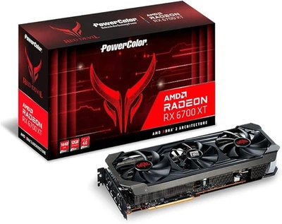 Видеокарта PowerColor Radeon RX 6700 XT Red Devil 12GB (AXRX 6700XT 12GBD6-3DHE/OC) Б/У