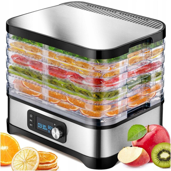 Универсальная сушилка дегидратор PRO INOX для мяса,фруктов,грибов,овощей (ЖК-дисплей,таймер,регулировка температуры)