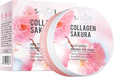 Гидрогелевые патчи под глаза Sadoer Collagen Sakura Eye Mask с экстрактом сакуры 60 шт (6973098892687)