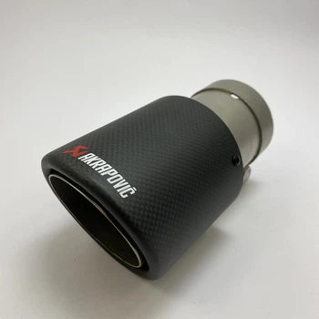 Насадка наконечник глушителя Akrapovic AK 76-101 JB carbon d76мм L175мм зовн d101мм на выхлопную трубу SV0385