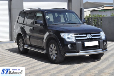 Кенгурятник защита переднего бампера на Mitsubishi Pajero Wagon 4 06- d42/60х1,6мм Митсубиси Паджеро Вагон ST25401