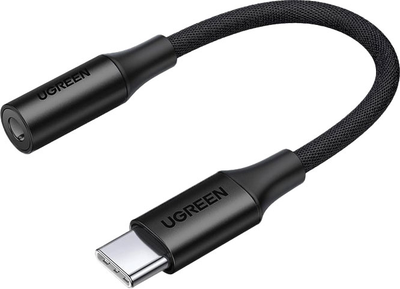 Адаптер Ugreen AV161 для наушников mini jack 3.5 мм (female) / USB-C (male) 10 см Black (6957303856312)