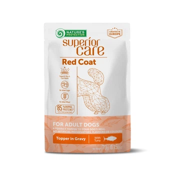 Влажный корм с тунцом Nature`s Protection Superior Care Red Coat для взрослых собак всех пород, 70 г в пакетике (UNINPSC70011)