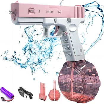 Водяний пістолет електричний Glock (Рожевий)