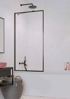 Стеклянная шторка для ванны RADAWAY Idea Black PNJ Frame 50 см стекло прозрачное 10001050-54-56