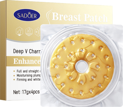 Гидрогелевые патчи для подтяжки и моделирования груди Sadoer Deep V Charming Breast Patch Firming and Sculpting 17 г х 4 шт (6975239993574)