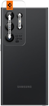 Набір із 2 захисних стекол Spigen Optik.tR EZ Fit для Samsung Galaxy S24 Ultra Black (8809971223287)