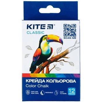 Мел цветной 12 шт. Kite Classic 4063276186218 K-075 67636
