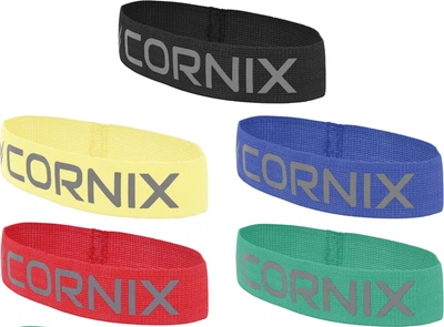 Набор Резинка для фитнеса и спорта из ткани Cornix Loop Band XR-0136 2-5 кг Желтая + Cornix Loop Band XR-0137 5-7 кг Красная + Cornix Loop Band XR-0138 7-9 кг Зеленая + Cornix Loop Band XR-0139 11-14 кг Синяя + Cornix Loop Band XR-0140 14-18 кг Черная