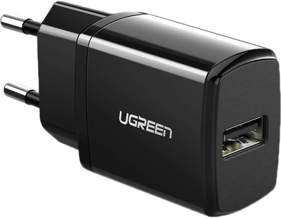 Мережевий зарядний пристрій Ugreen ED011 USB Wall Charger 2.1A Black (6957303854592)