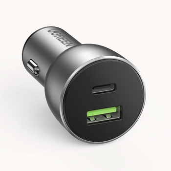 Автомобільний зарядний пристрій Ugreen CD213 42.5W USB Type-C PD + USB-A QC Fast Car Charger Gray (UGR-60980)