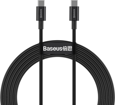 Кабель Baseus Superior Series Fast Charging Data Cable Type-C to Type-C 100 W 2 м Black (CATYS-C01)