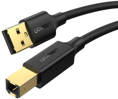 Kabel Ugreen US135 USB 2.0 AM na BM Kabel do druku 1 m Czarny (UGR-20846)