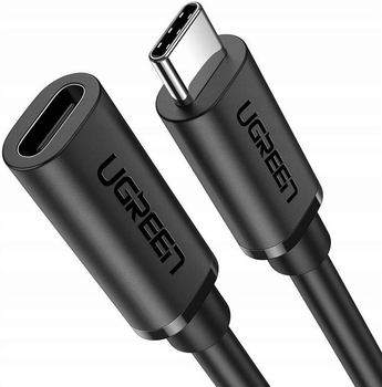 Кабель-подовжувач Ugreen US353 USB 3.1 Gen 2 Type-C M-F 20В/5А 100Вт 10Гбит/с 1 м Black (6957303813872)