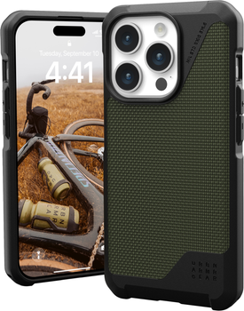 Панель Urban Armor Gear Metropolis LT Magsafe для Apple iPhone 15 Pro Max Kevlar Olive (114297113972)