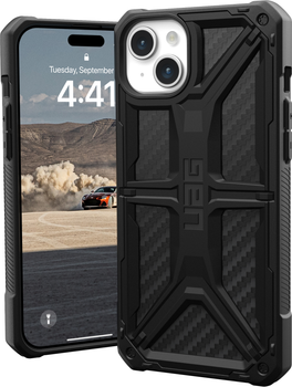 Etui Urban Armor Gear Monarch do Apple iPhone 15 Carbon Fibre (114289114242)