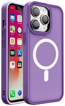 Etui plecki Hurtel MagSafe Color Matte Case do Apple iPhone 15 Purple (9145576280027)