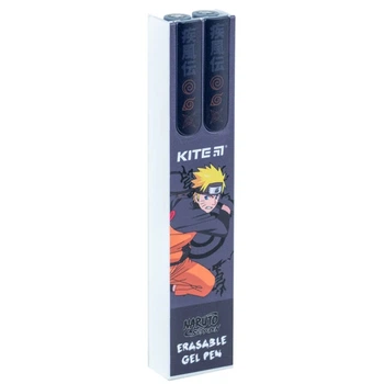 Набор гелевых ручек Kite Naruto "Наруто" 2 шт 0.5 мм самостирающаяся "пиши-стирай" с гриппом синяя (NR24-069)