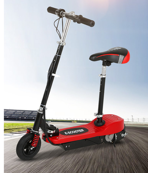 Дитячий електросамокат E-Scooter з сидінням 12-14 км/ч червоний