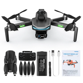 Квадрокоптер профессиональный с камерой LYZRC L800 PRO 3-осевой подвес 4K HD, GPS, FPV до 1200м, 26м. полета + кейс