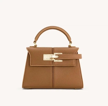 Сумка женская с логотипом JW PEI Elise Large Top Handlle Bag U47TM Коричневый
