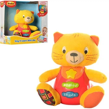 Животное котенок, 18 см, музыка -звук, свет, 0685-NL WinFun