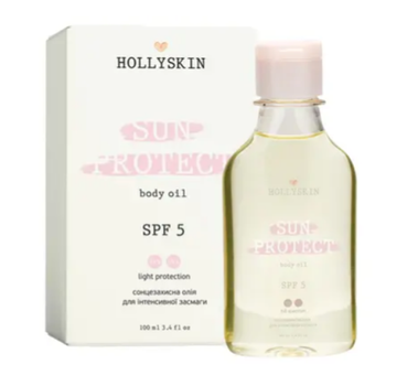Солнцезащитное масло для интенсивного загара Hollyskin Sun Protect SPF 5 100 мл