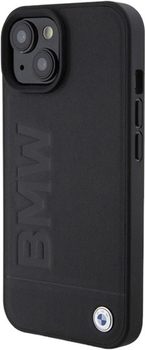 Etui BMW Leather Hot Stamp do iPhone 15 Plus Black (3666339170820)