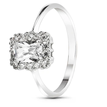 Серебряное кольцо с фианитами ПДК123 ПДК123 18р.