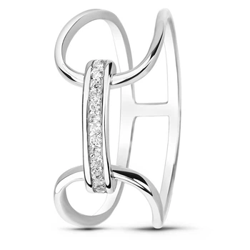 Серебряное кольцо с фианитом Аделаида 1222Р 19р.