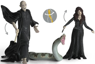 Zestaw figurek Schleich Wizarding World Harry Potter Lord Voldemort, wąż Nagini i Bellatrix Lestrange 42684 (4059433747750)