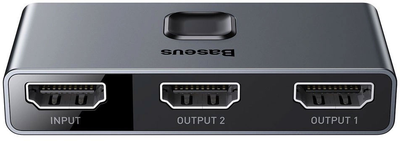 Спліттер Baseus 2x HDMI 4K / 30 Hz Grey (CAHUB-BC0G)