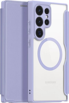 Etui z klapką Dux Ducis Skin X Pro do Samsung Galaxy S24 Ultra z magnetycznym ringiem Purple (6934913021705)