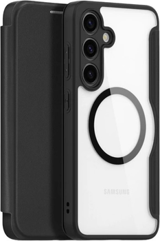 Etui z klapką Dux Ducis Skin X Pro do Samsung Galaxy S24 z magnetycznym ringiem Black (6934913021620)