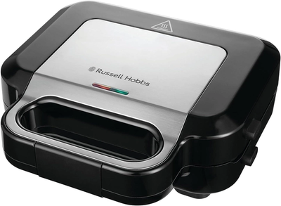Мультимейкер Russell Hobbs, 750Вт, комплект-3 пластини, алюміній, корпус-нержав.сталь, пластик, чорний-срібний (26810-56)