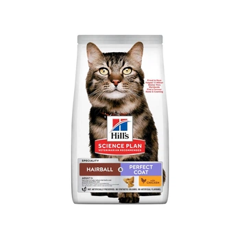 Сухий Корм Hill's SCIENCE PLAN Hairball & Perfect Coat для дорослих котів для виведення грудочок шерсті та покращення шерсті, з куркою 1,5 кг