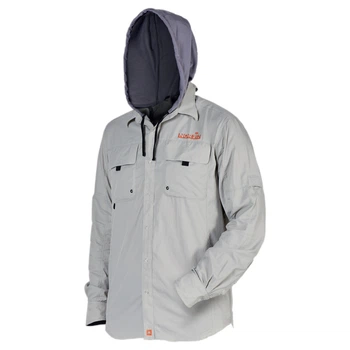 Рубашка Norfin Focus Hood (с капюшоном) p.L серый (657003-L)