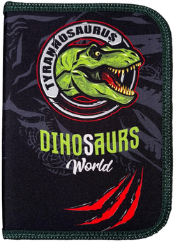 Пенал Class Dinosaurs World 1 відділення 2 відвороти (24211C) (8591662242119)