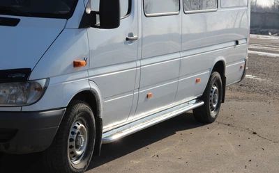 Боковые пороги подножки площадки на SWB Mercedes Sprinter 00-06 d60х1,6мм Мерседес Спринтер ST5510