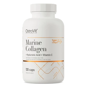 Препарат для суглобів і зв'язок OstroVit Marine Collagen with Hyaluronic Acid and Vitamin C, 120 капсул