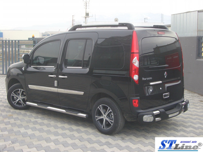 Бічні пороги підніжки труба з накладками для Renault Kangoo 07-13 d60х1,6мм Рено Кенго ST5942