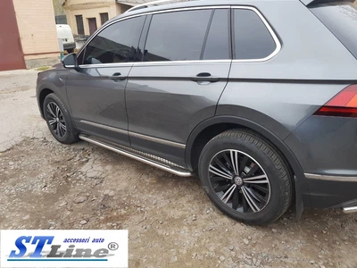 Боковые пороги подножки площадки на Volkswagen Tiguan 2 15-23 d60х1,6мм Фольксваген Тигуан ST6320