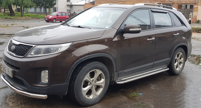 Боковые пороги подножки площадки на Kia Sorento 12-14 d60х1,6мм КИА Соренто ST5392