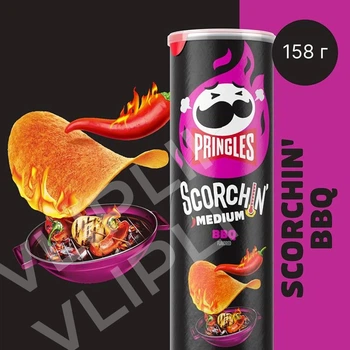 Чипсы Pringles Scorchin чили и барбекю 158 г