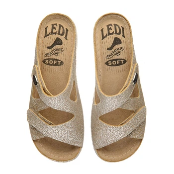 Шлепанцы женкие анатомические Anatomic LED-426, золото, Ledi (38)