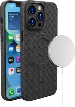 Панель Hurtel MagSafe Woven Case для Apple iPhone 15 Pro Max Black (9145576281345)