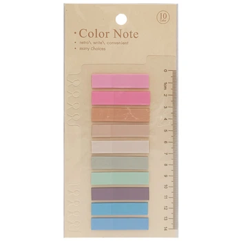 Закладка с линейкой 2 в 1 "stick Notes" Bambi Р80-1 разноцветные