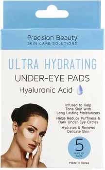 Гидрогелевые патчи для глаз с гиалуроновой кислотой от Precision Beauty, 5 пар