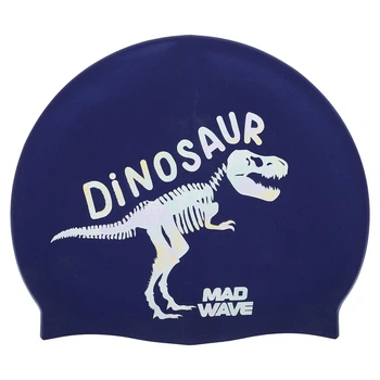 Шапочка для плавания силиконовая юниорская Mad Swim Junior Dinosaur 057307